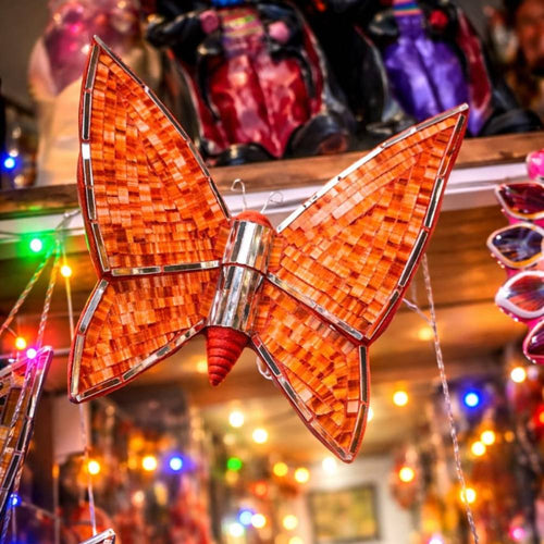set de mariposas de cerámica con cristales - brillo y elegancia para tu hogar