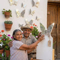set de mariposas de cerámica con cristales - brillo y elegancia para tu hogar